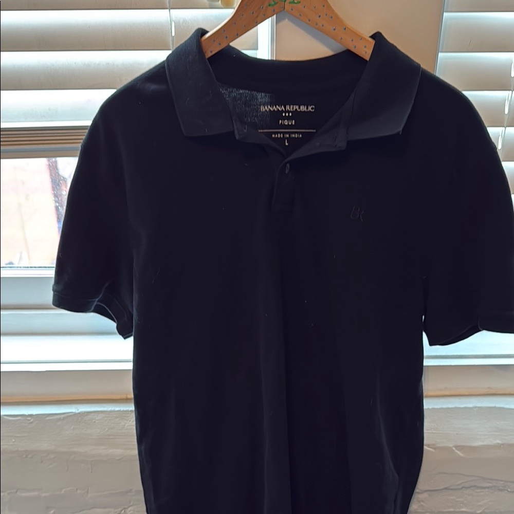 Banana Republic Men's Black Polo Shirt